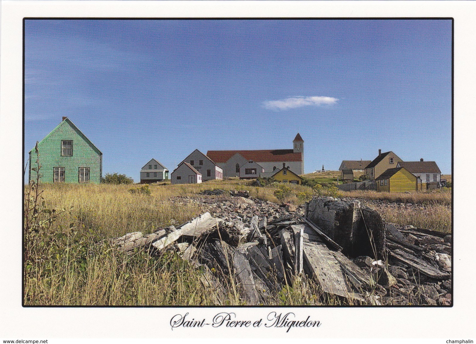 Saint-Pierre Et Miquelon - Saint-Pierre - L'Ile Aux Marins - Maisons Et Eglise - Saint-Pierre-et-Miquelon