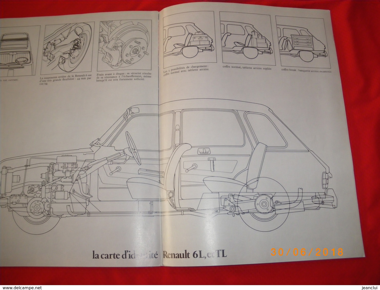 REVUE-PUB GRAND FORMAT AVEC PHOTOS ET DESCRIPTs DU VEHICULE "  RENAULT 6  "  MODELS DE L'ANNEE 1973  . ETAT NEUF - Auto/Moto