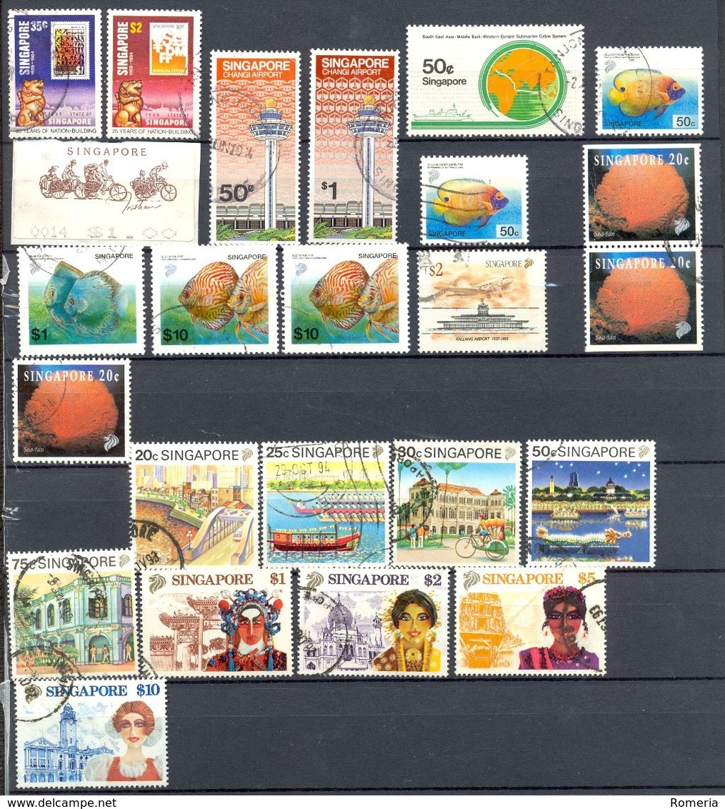 Singapour - Lot Timbres Oblitérés Et Blocs Neufs - Singapour (1959-...)