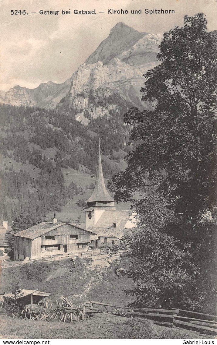 Gsteig Bei Gstaad - Kirche Und Spitzhorn - Gstaad