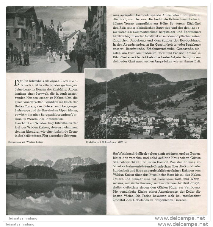 Österreich - Kitzbühel - Hotel Und Pension Kaiser 40er Jahre - Faltblatt Mit 6 Abbildungen - Tourism Brochures