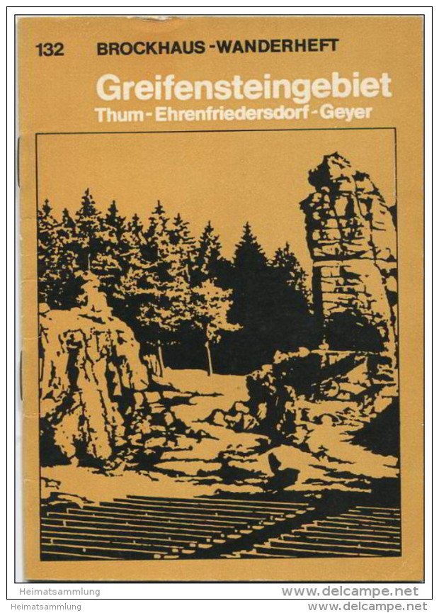 Brockhaus-Wanderheft - Greifensteingebiet Thum Ehrenfriedersdorf 1973 - 58 Seiten Mit 4 Abbildungen Und 2 Karten - Heft - Sajonía