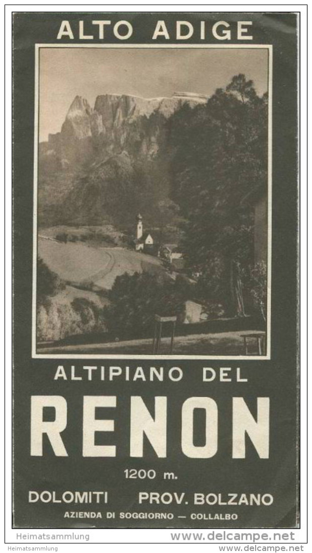 Altipiano Del Renon - Ritten - Faltblatt Mit 9 Abbildungen - Verkehrs-Amt Klobenstein - Italy