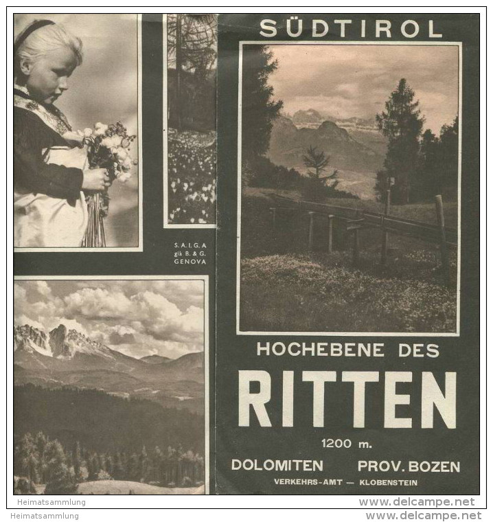 Altipiano Del Renon - Ritten - Faltblatt Mit 9 Abbildungen - Verkehrs-Amt Klobenstein - Italië