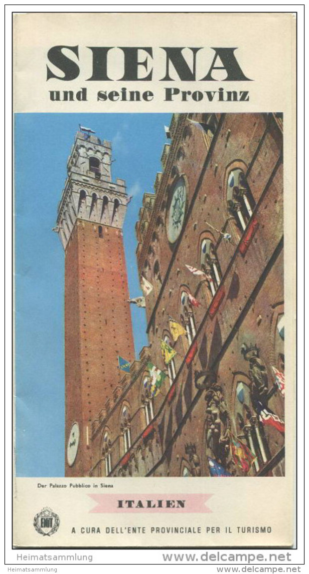 Siena 1961 - Faltblatt Mit 21 Abbildungen - Reliefkarte - Italy