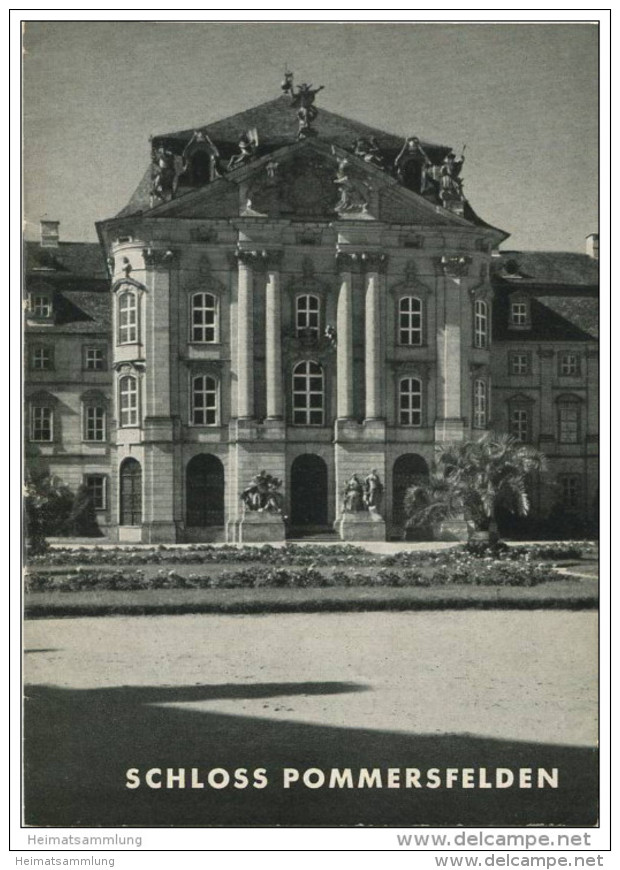 Schloss Pommersfelden - Grosse Baudenkmäler - Heft 65 - 1955 - Deutscher Kunstverlag München Berlin - 16 Seiten Mit 8 Ab - Arquitectura