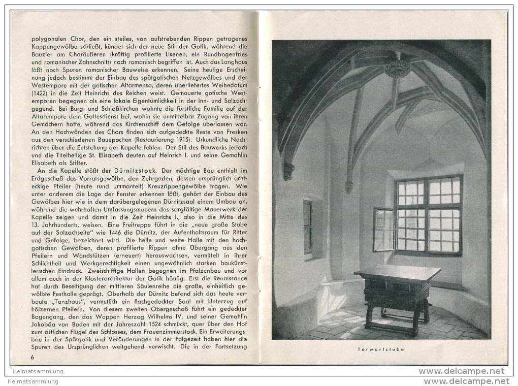 Burg Zu Burghausen - Grosse Baudenkmäler - Heft 65 - 1950 - Deutscher Kunstverlag München Berlin - 16 Seiten Mit 8 Abbil - Architectuur