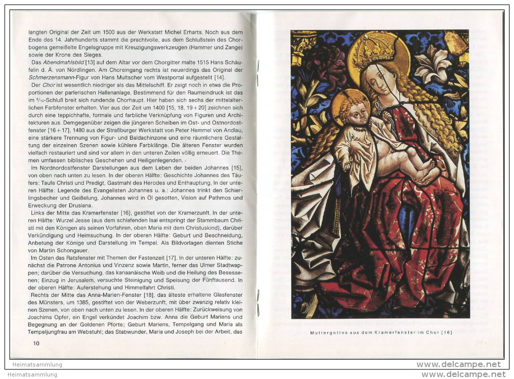 Das Ulmer Münster - Grosse Baudenkmäler - Heft 286 - 1985 - Deutscher Kunstverlag München Berlin - 18 Seiten Mit 8 Abbil - Arquitectura