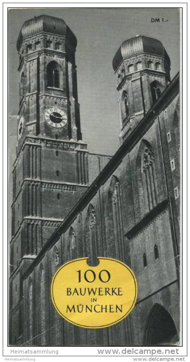 100 Bauwerke In München 1958 - 60 Seiten Mit 10 Abbildungen - Verlag Schnell &amp; Steiner München - Architecture