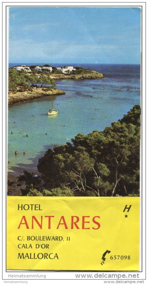 Spanien - Mallorca - Cala D'Or - Hotel Antares - Faltblatt Mit 5 Abbildungen - Beieren