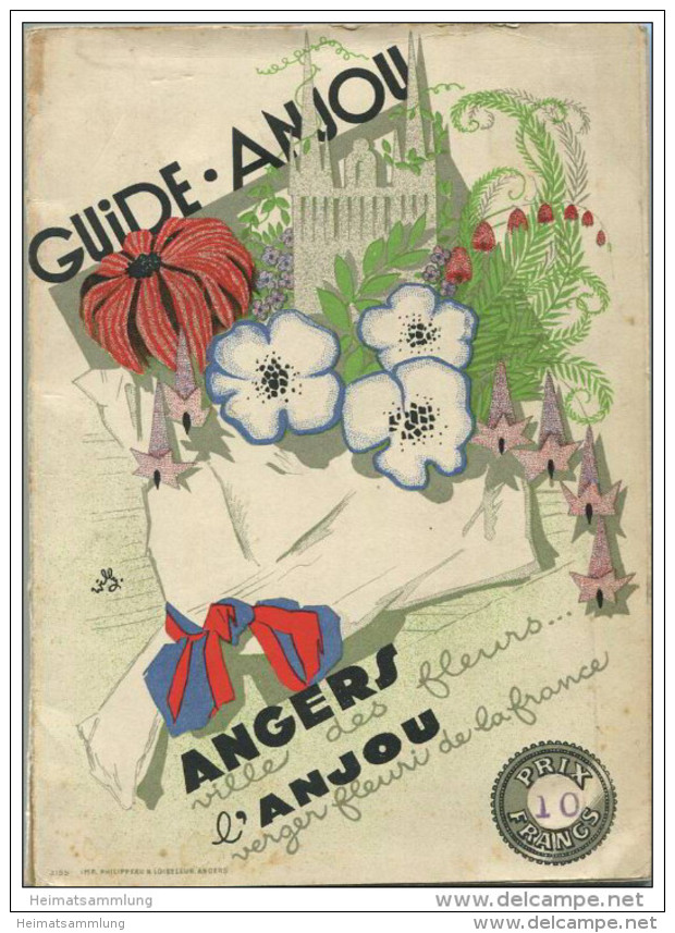 Guide-Anjou - Angers - L'Anjou Ca. 1950 - 88 Seiten Mit 40 Abbildungen - In Französischer Sprache - Francia