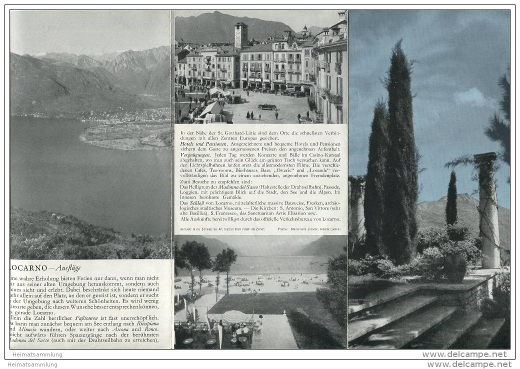 Locarno 50er Jahre - Faltblatt Mit 6 Abbildungen - Svizzera