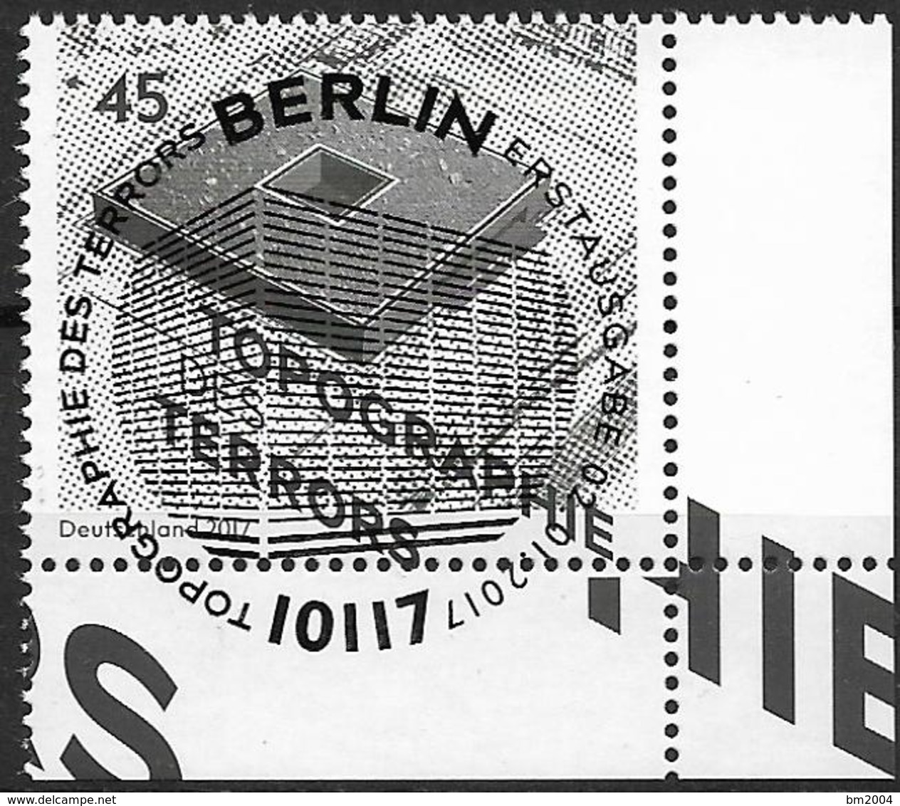 2017 Allem. Fed. Mi. 3276 FD-used Berlin EUR   25 Jahre Stiftung „Topographie Des Terrors - Gebraucht