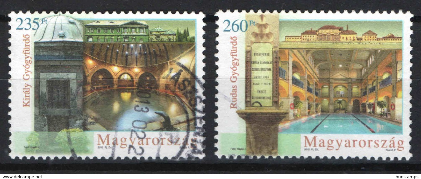 MODERN - USED !!! Hungary 2012. Bath-places Nice Complete Set, Used - Oblitérés