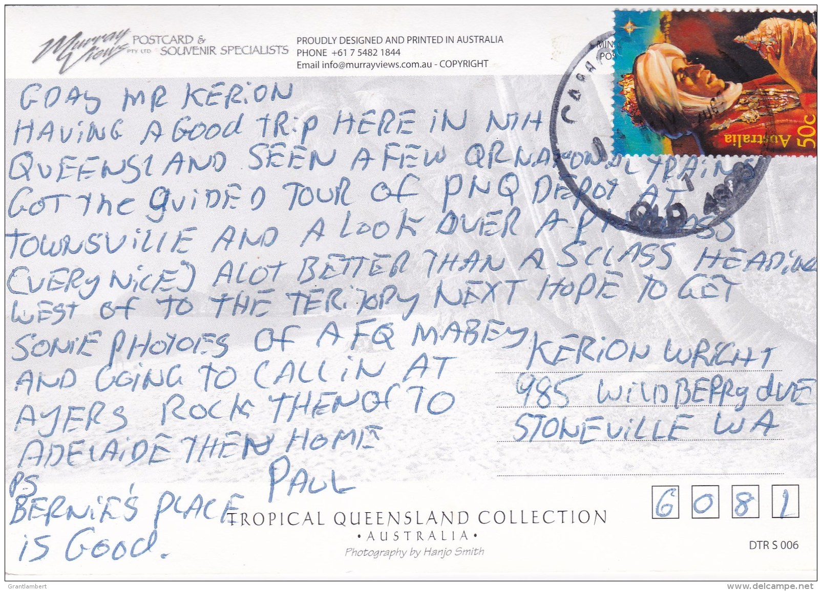 Cape Tribulation, Far North Queensland, Posted With Stamp - Far North Queensland