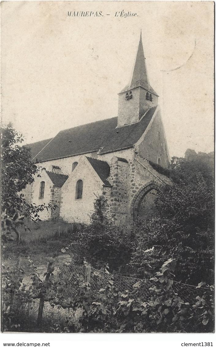 Maurepas L'eglise Circulee En 1907 - Maurepas