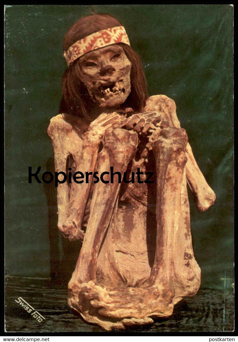 ÄLTERE POSTKARTE NAZCA CULTURE PERU CULTURA MOMIA DE HOMBRE MUSEO REGIONAL DE ICA Südamerika Mumie Postcard Cpa - Indianer