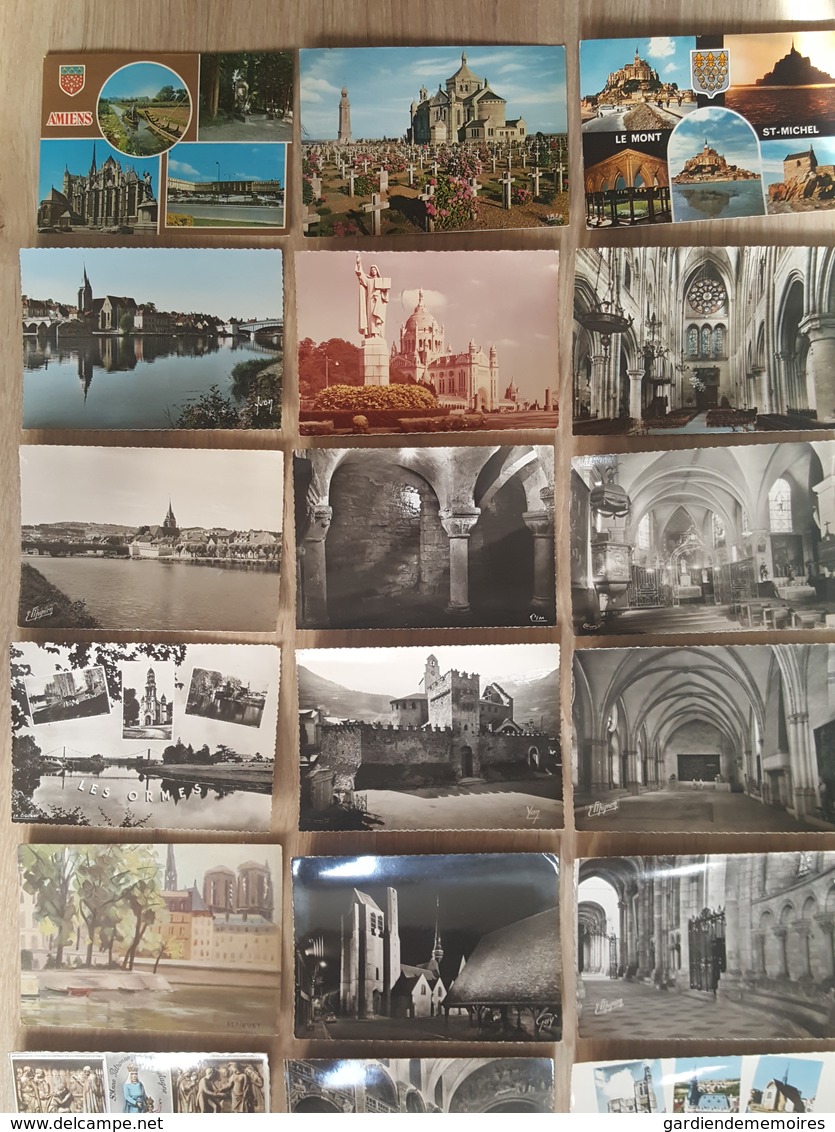 Eglises, Cathédrales, Abbayes, Cloitres (Intérieur Et Extérieur) - 193 Cartes Postales Toutes Photographiées + 1 Carnet - Eglises Et Cathédrales