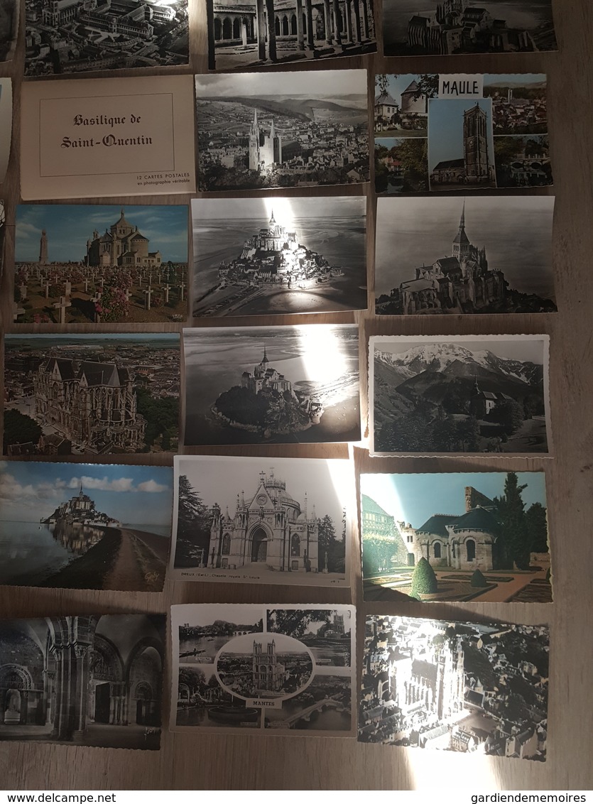 Eglises, Cathédrales, Abbayes, Cloitres (Intérieur Et Extérieur) - 193 Cartes Postales Toutes Photographiées + 1 Carnet - Eglises Et Cathédrales