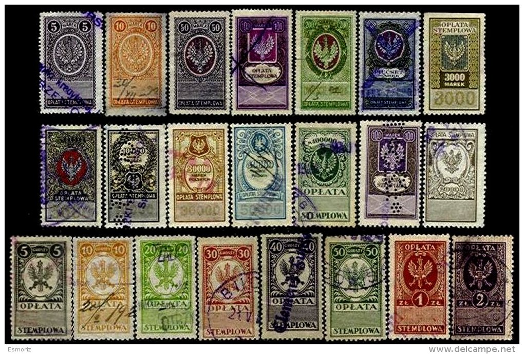 POLAND, Revenues, Used, F/VF - Revenue Stamps