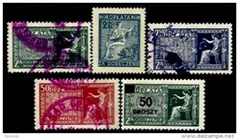 POLAND, Justice Fees, */o M/U, F/VF - Revenue Stamps
