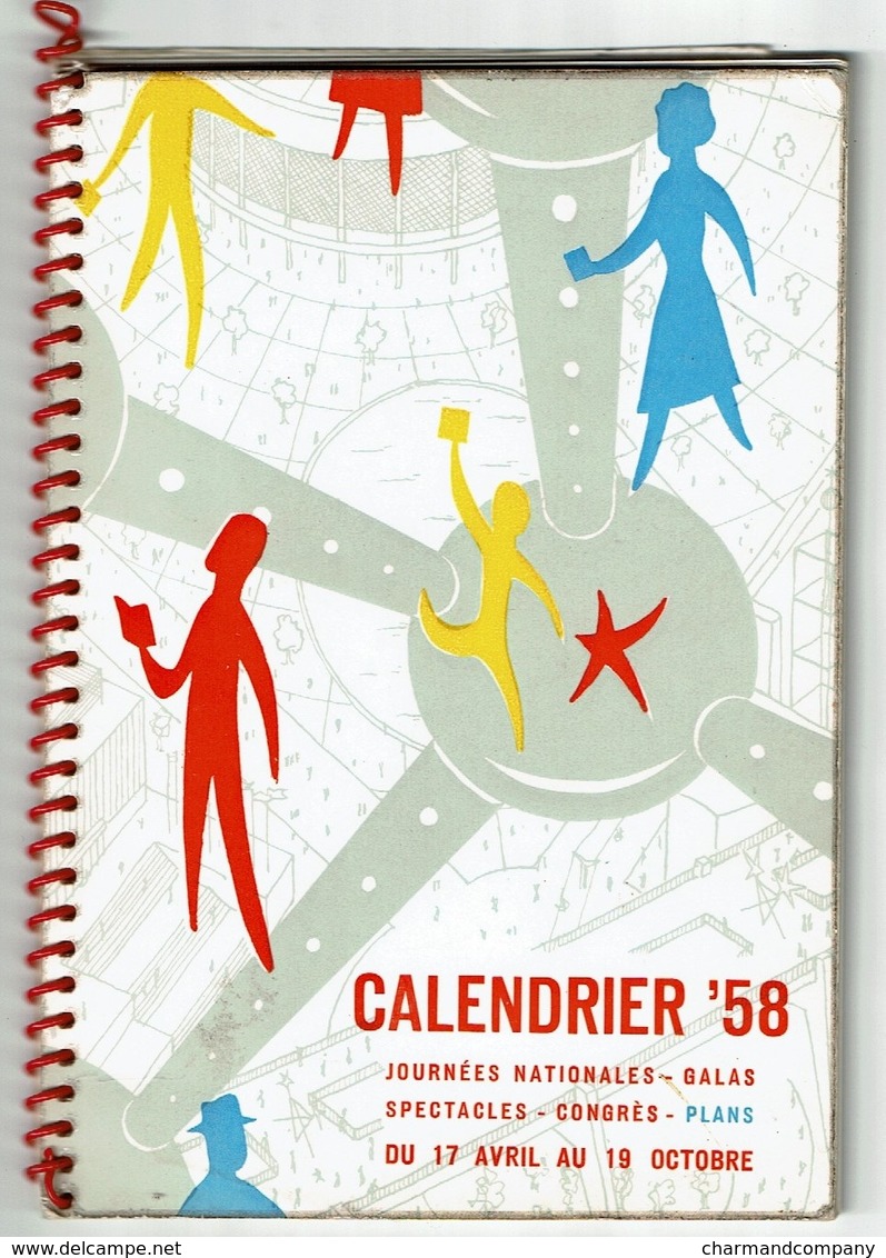 Expo 58' - Calendrier 1958 - Journées Nationales - Galas - Spectacles ..80 Pages + Plan - 6 Scans - Belgique