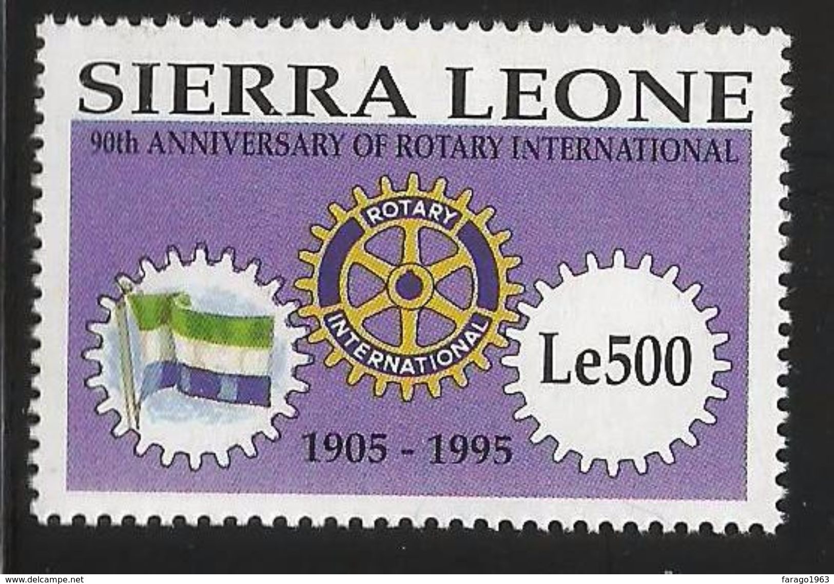 1995 Sierra Leone Rotary International Flags  Complete Set Of 1   MNH - Sierra Leone (1961-...)