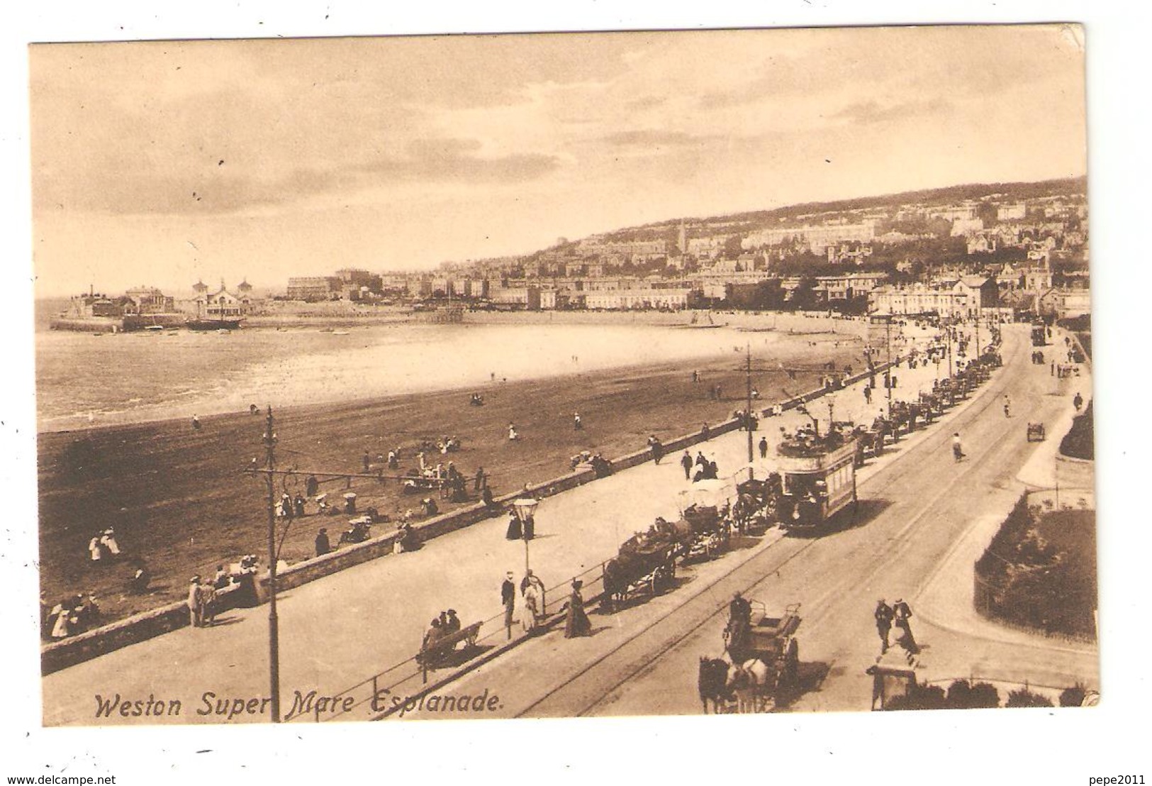 CPA WESTON SUPER MARE  Esplanade  1910 - Weston-Super-Mare