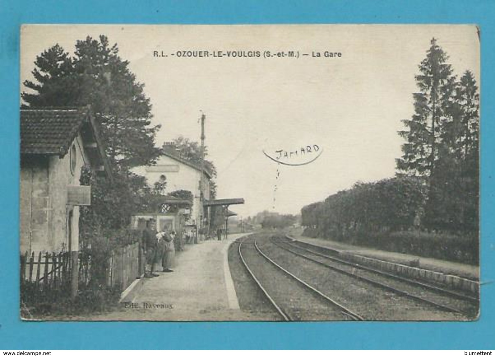 CPA Chemin De Fer La Gare OZOUER-LE-VOULGIS 77 - Autres & Non Classés