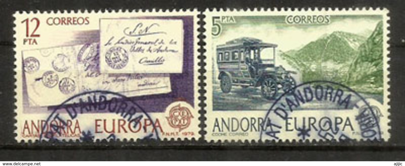 Autobus Postal 1912 & Lettre 1848. Europa.  Oblitérés 1ère Qualité - Oblitérés