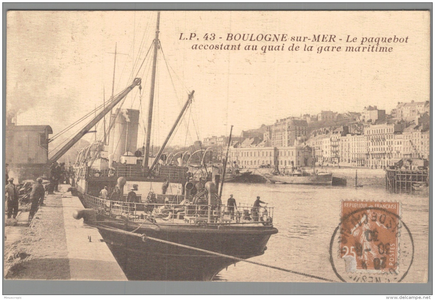 CPA 62 - Boulogne Sur Mer - Le Paquebot Accostant Au Quai De La Gare Maritime - Boulogne Sur Mer