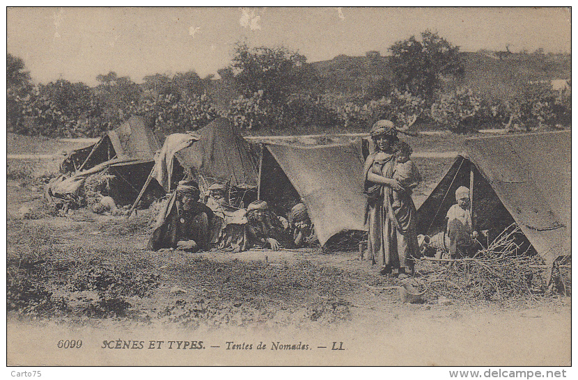 Ethniques Et Cultures - Maghreb - Tentes De Nomades Femmes Et Bébés - Afrique