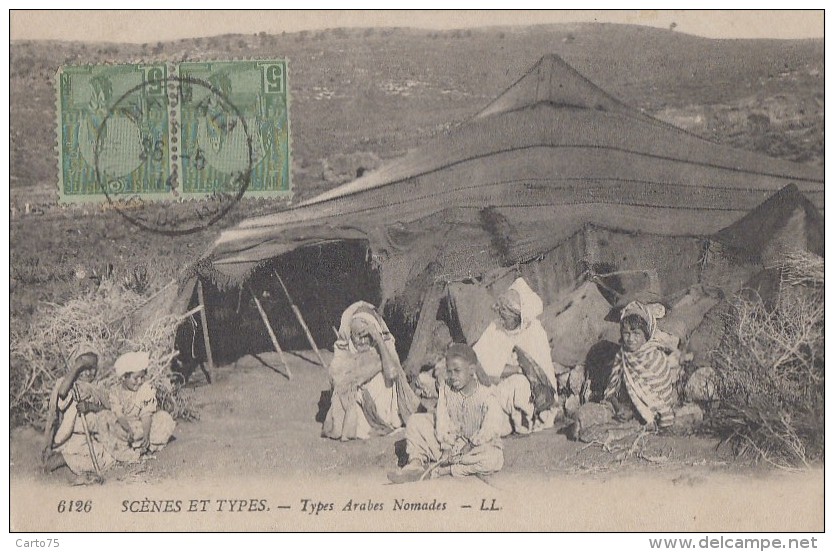 Ethniques Et Cultures - Maghreb - Famille Arabe Tente - Nomades - Cachet Postal Matmata 1914 Tunisie - Afrique