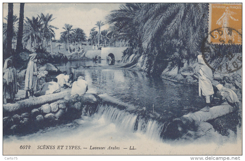 Ethniques Et Cultures - Maghreb - Lavandières Arabes - Cachet Postal Blida 1922 - Africa