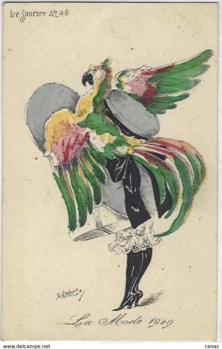 CPA ROBERTY Style Sager Art Nouveau Non Circulé Sans éditeur Mode Chapeau érotisme Femme Girl Women - Robert