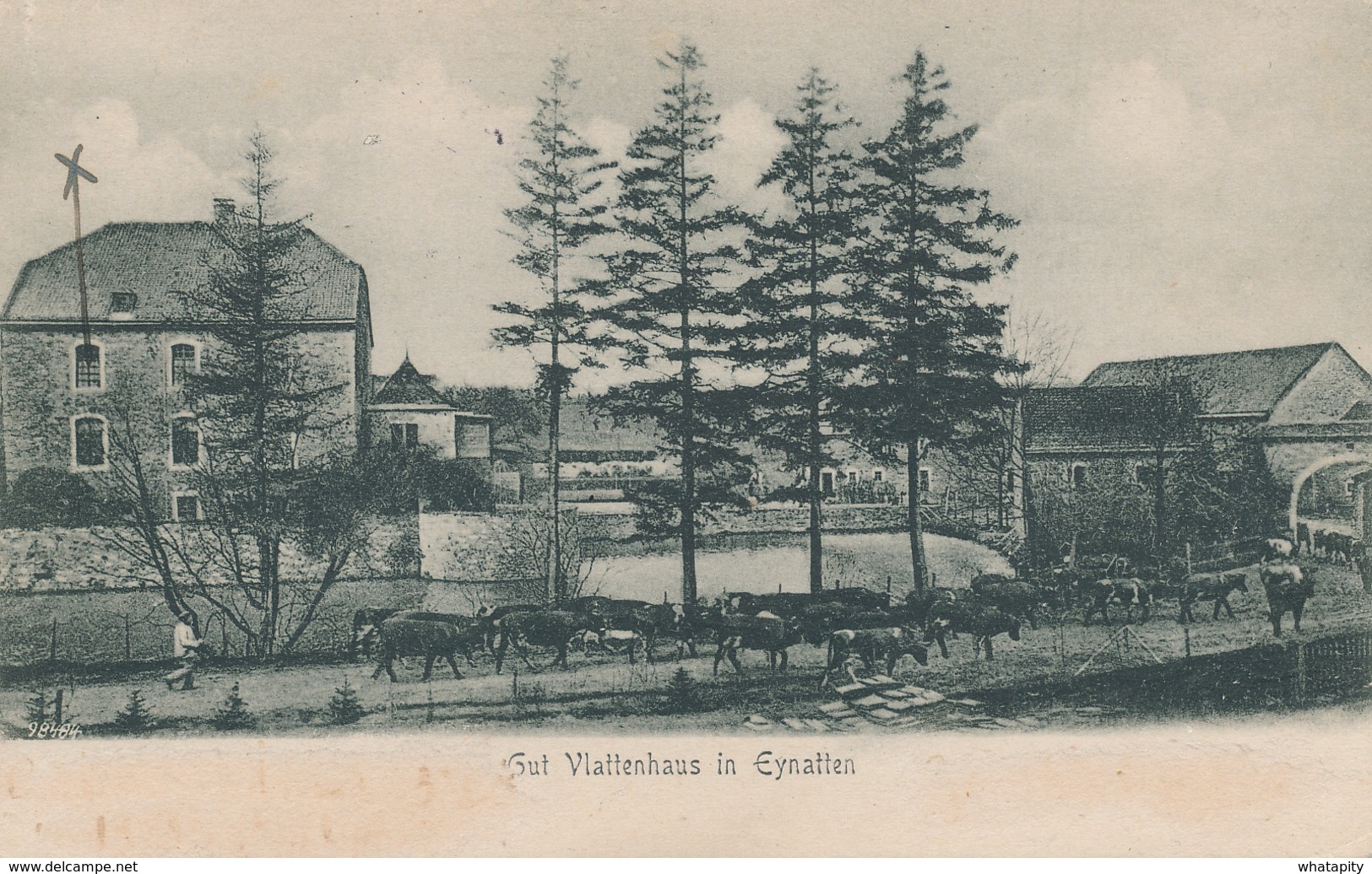 ZZ791 - CANTONS DE L' EST - Carte-Vue Gut Vlattenhaus In EYNATTEN - TP Houyoux 1923 - " Notre Caserne " - Autres & Non Classés