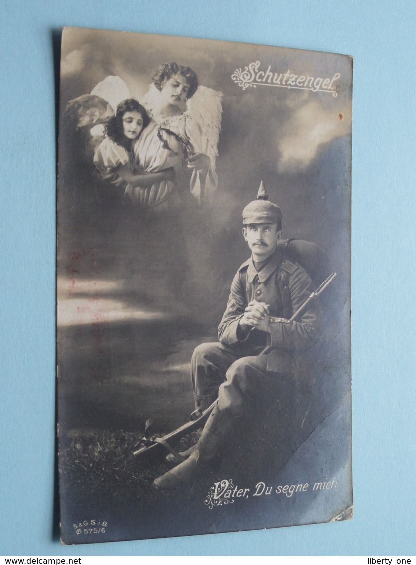 SCHUTZENGEL - Vater, Du Segne Mich ( S & G - 575/6 ) Feldpost Anno 1917 ( Zie Foto Voor Details ) ! - Autres & Non Classés