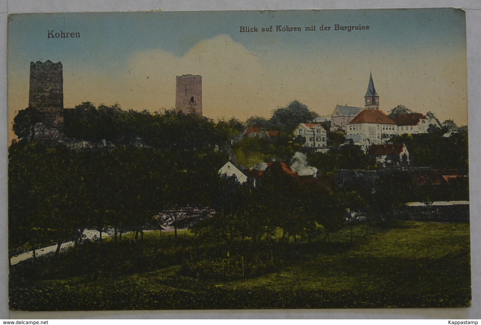 Alte Ak Kohren Blick Auf Kohren Mit Der Burgruine  Aus 1923 Siehe Bild (Ak/37 - Kohren-Sahlis