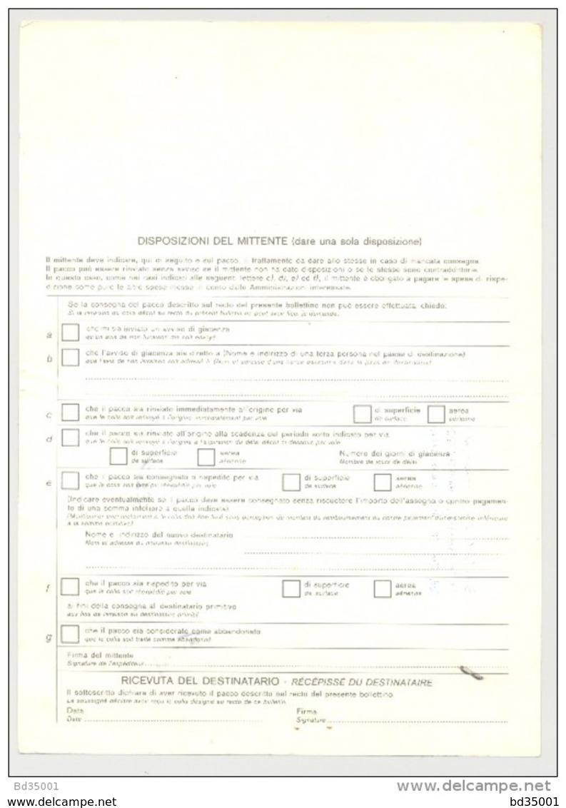 Bulletin D'Expédition - Italie - Cachets Et Vignette MAPELLO - 1981 - Timbres-Poste ITALIA - Tampon SHOW - Colis-postaux