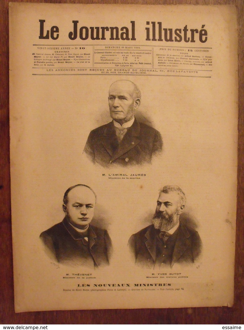 lot de 9 numéros de la revue le journal illustré de 1889.  alexandre 1er de serbie. actualités de l'époque