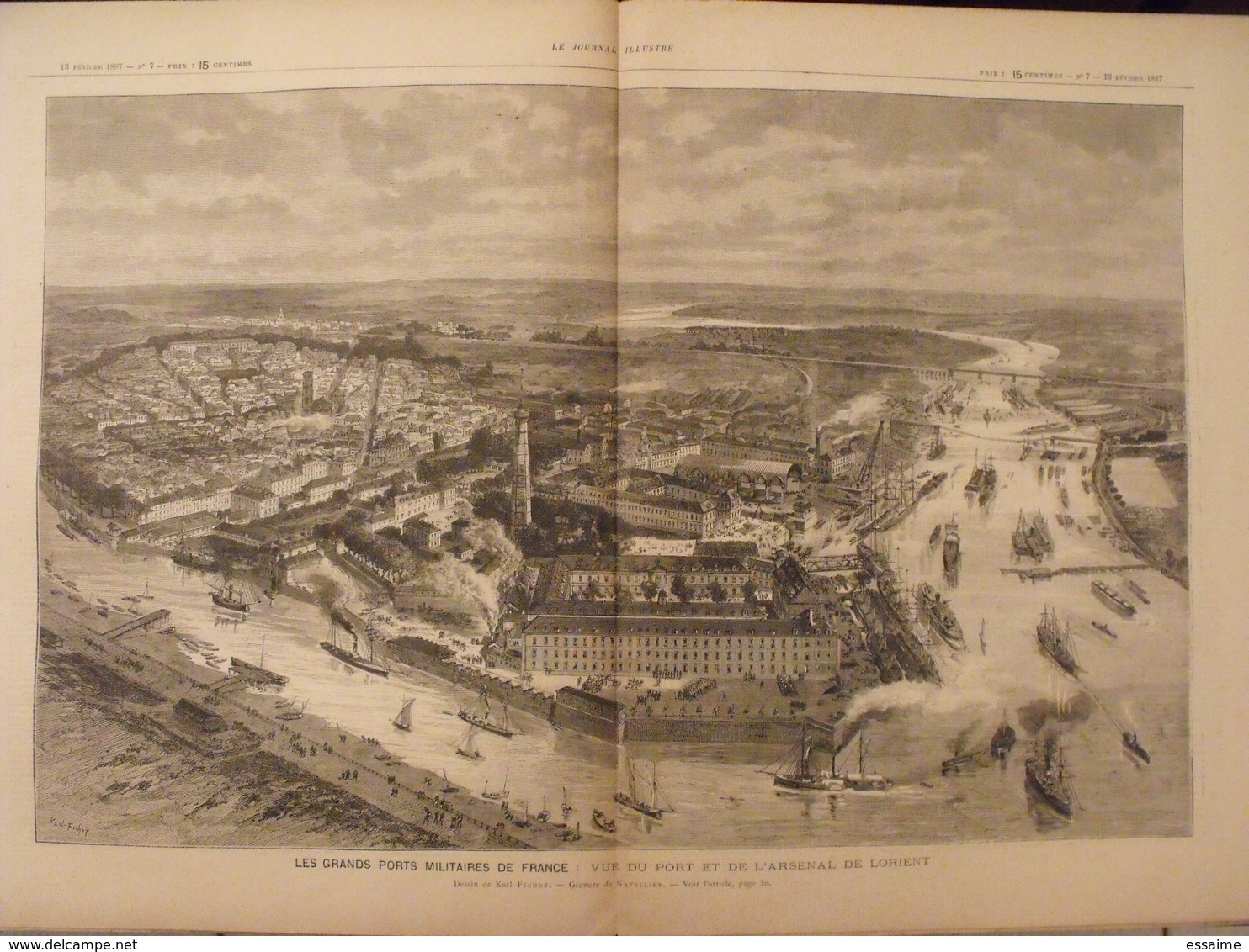 Revue Le Petit Journal N° 7 De 1887.  Port Et Arsenal De Lorient. Actualités De L'époque - Revues Anciennes - Avant 1900