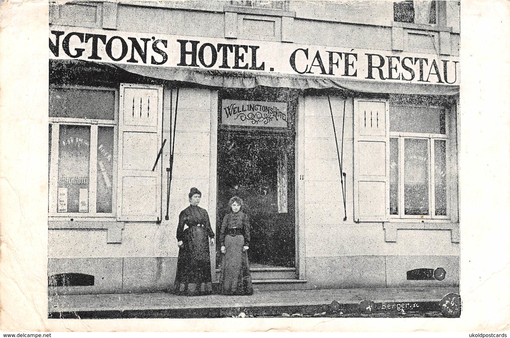 CPA -  Belgique, WATERLOO, Wellington Hotel, Cafe Restaurant - Waterloo