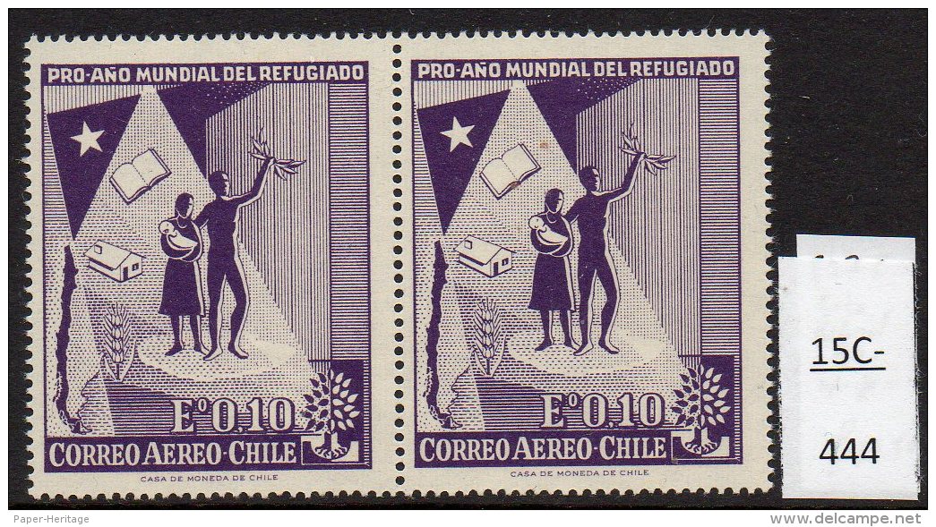 Chile 1960 World Refugee Year Air Airmail 10c With Variety Baby With Deformed Ear. MNH - Chile