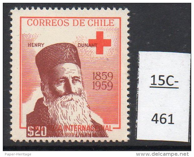 Chile  1959 Red Cross Henri Dunant 20p : Major Colour Shift And Offset. MNH. - Chile