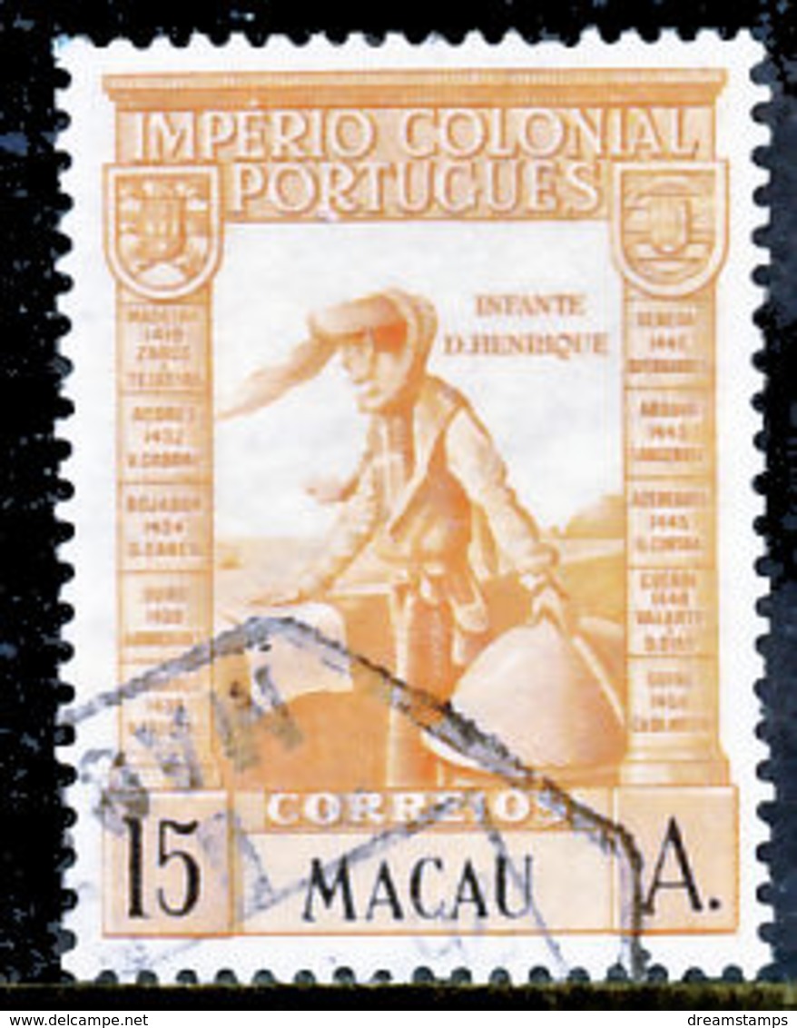 !										■■■■■ds■■ Macao 1938 AF#298ø Colonial Empire 15 Avos (x11345) - Used Stamps