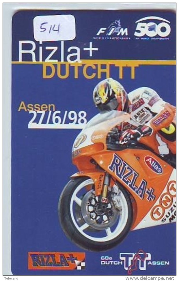 NEDERLAND CHIP TELEFOONKAART CRE 514 * MOTOR RACE * TT ASSEN  * Telecarte A PUCE PAYS-BAS * ONGEBRUIKT MINT - Motorbikes