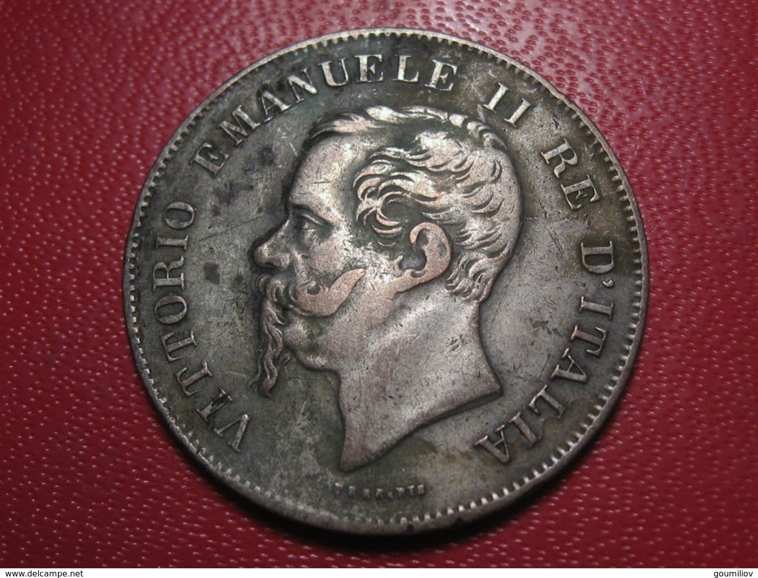 Italie - 5 Centesimi 1861 M - Monnaie Grise, Matière à Identifier, 4.9 Grammes 2817 - 1861-1878 : Victor Emmanuel II