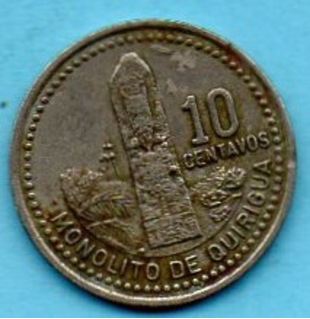 (r65)  GUATEMALA  10 Centavos 1997 Km#277;7 - Guatemala