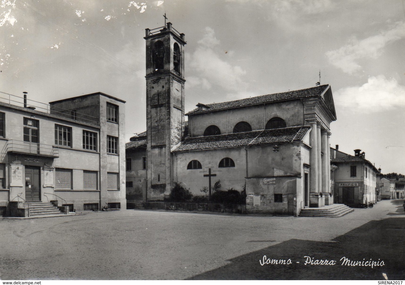 SOMMO - PIAZZA MUNICIPIO - PAVIA - NON VIAGGIATA - Pavia