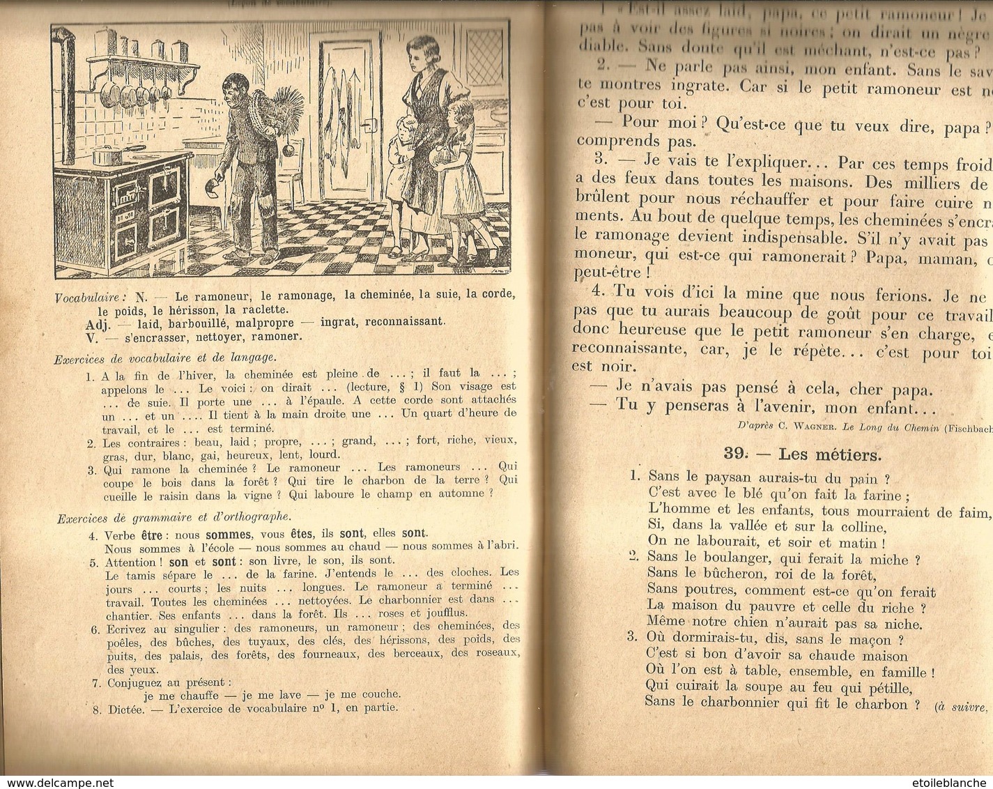 Ramoneur, Illustration De Schott - Extrait Livre Français Istra Strasbourg (leçon, Vocabulaire, Métier) - Non Classés